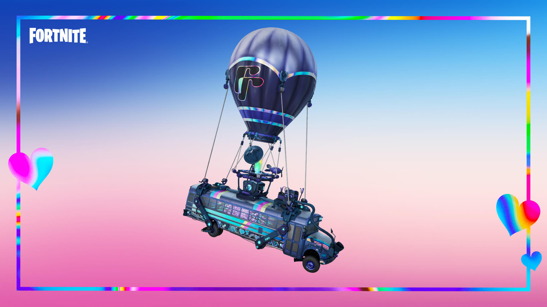 Ônibus de Batalha do Orgulho Royale do Fortnite