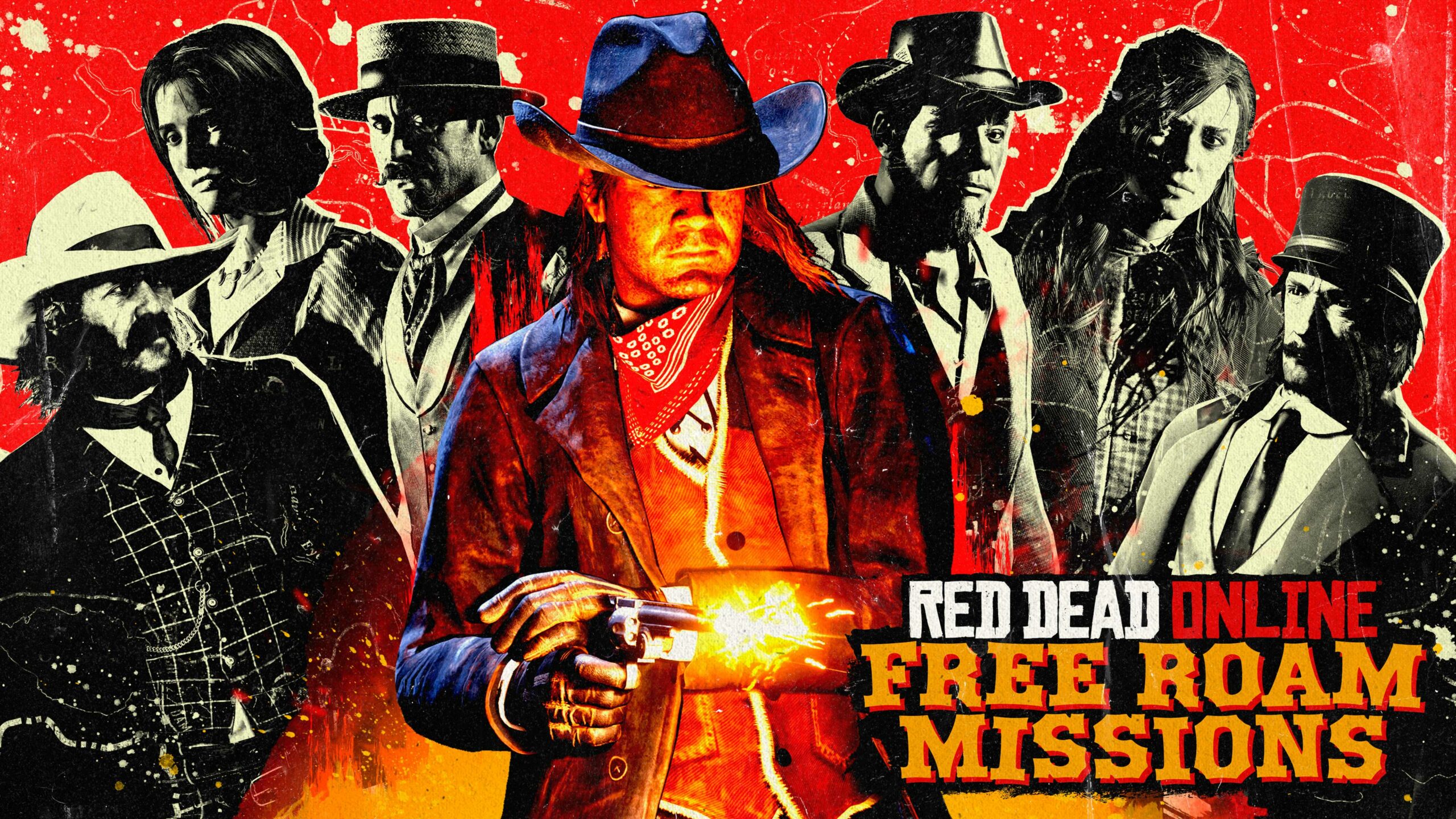 Arte e logotipo de missões do Modo Livre de Red Dead Online