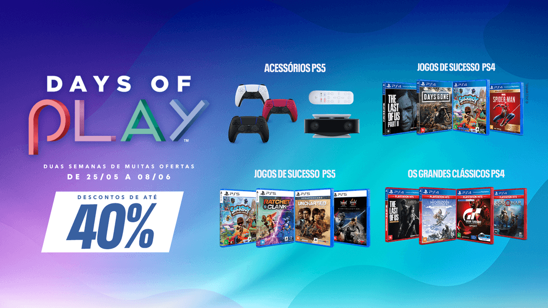 A promoção Days of Play 2022 começa amanhã (25 de maio)