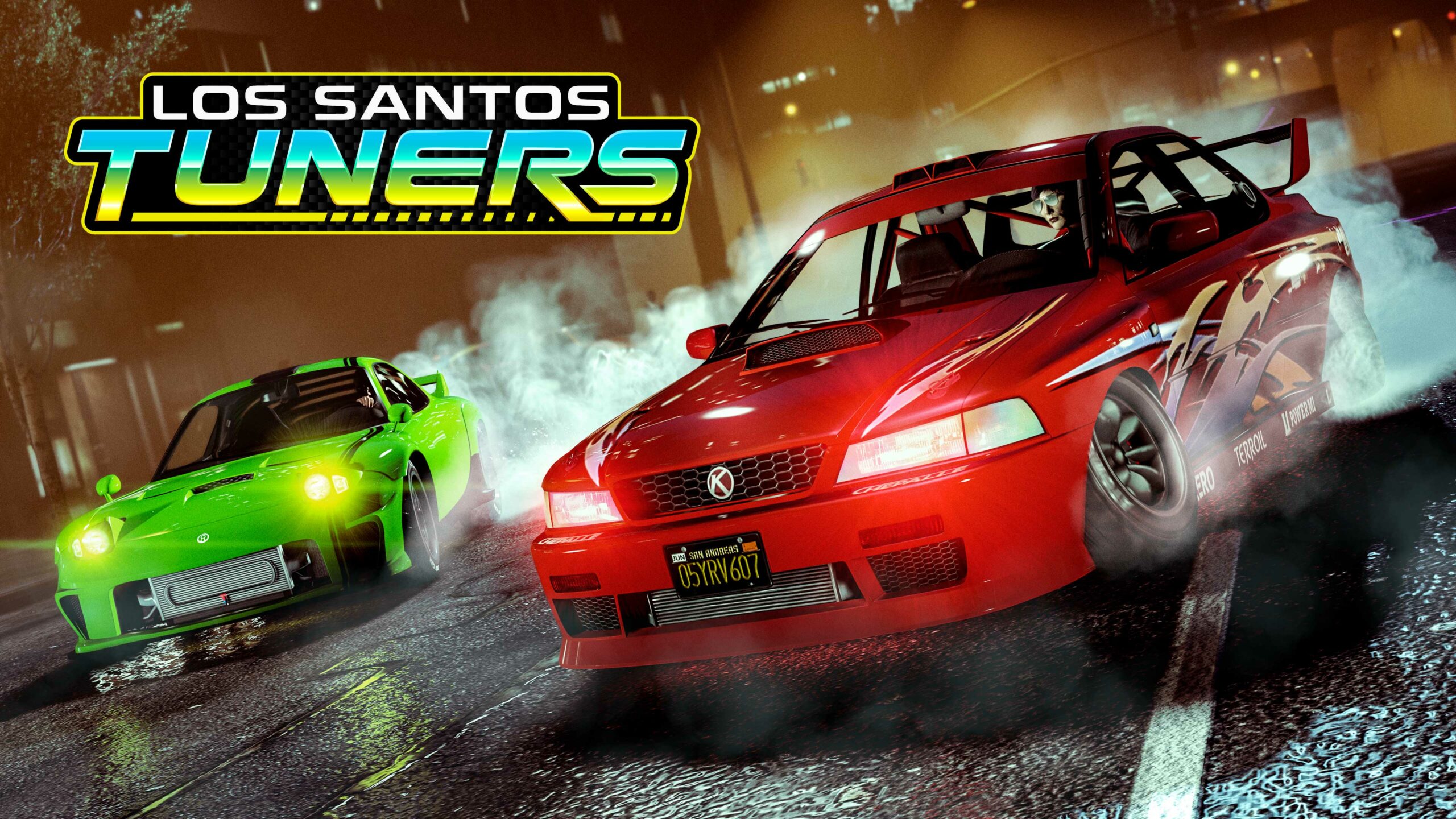 Imagem do GTA Online com logotipo de Los Santos Tuners