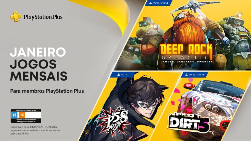 PS Plus janeiro de 2022