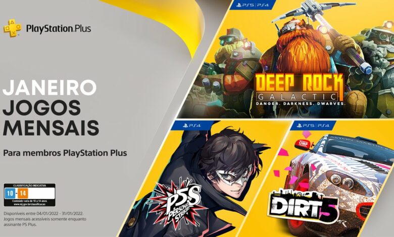 PS Plus janeiro de 2022