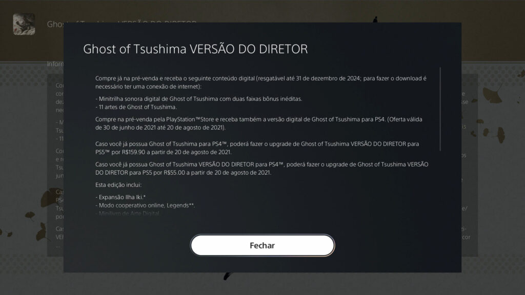 Ghost of Tsushima Versão do Diretor