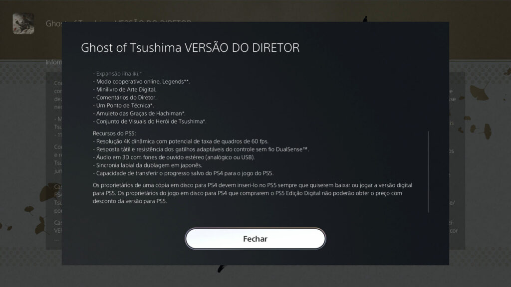 Ghost of Tsushima Versão do Diretor