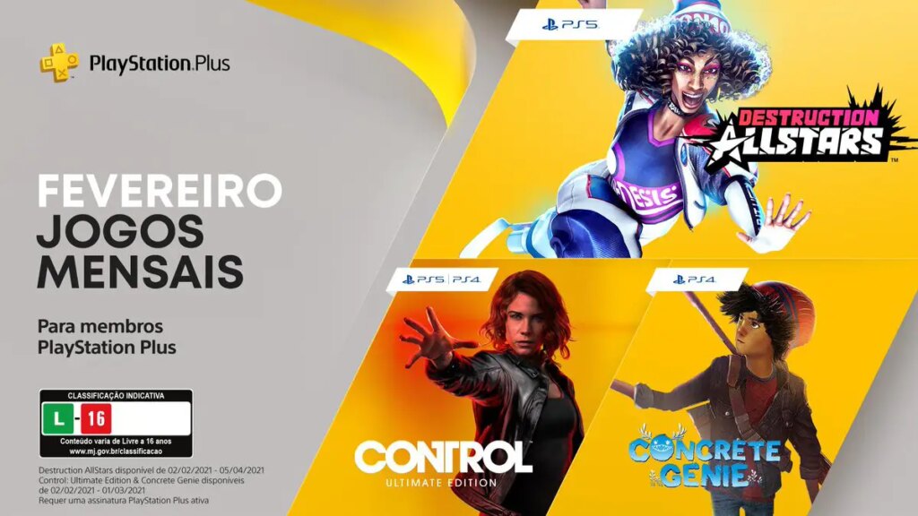 PS Plus Fevereiro 2021