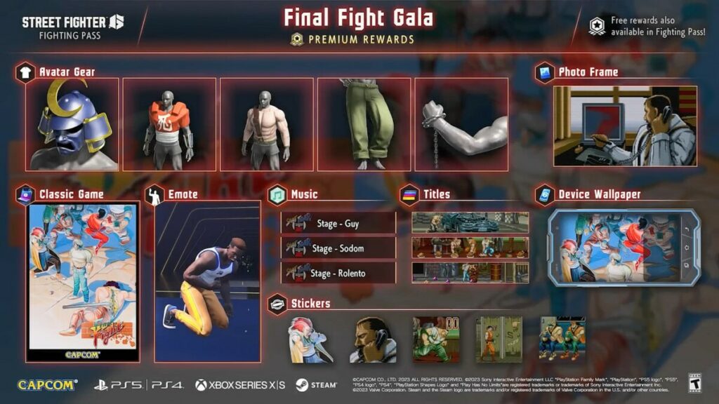 Street Fighter 6 - Final Fight Gala Fighting Pass