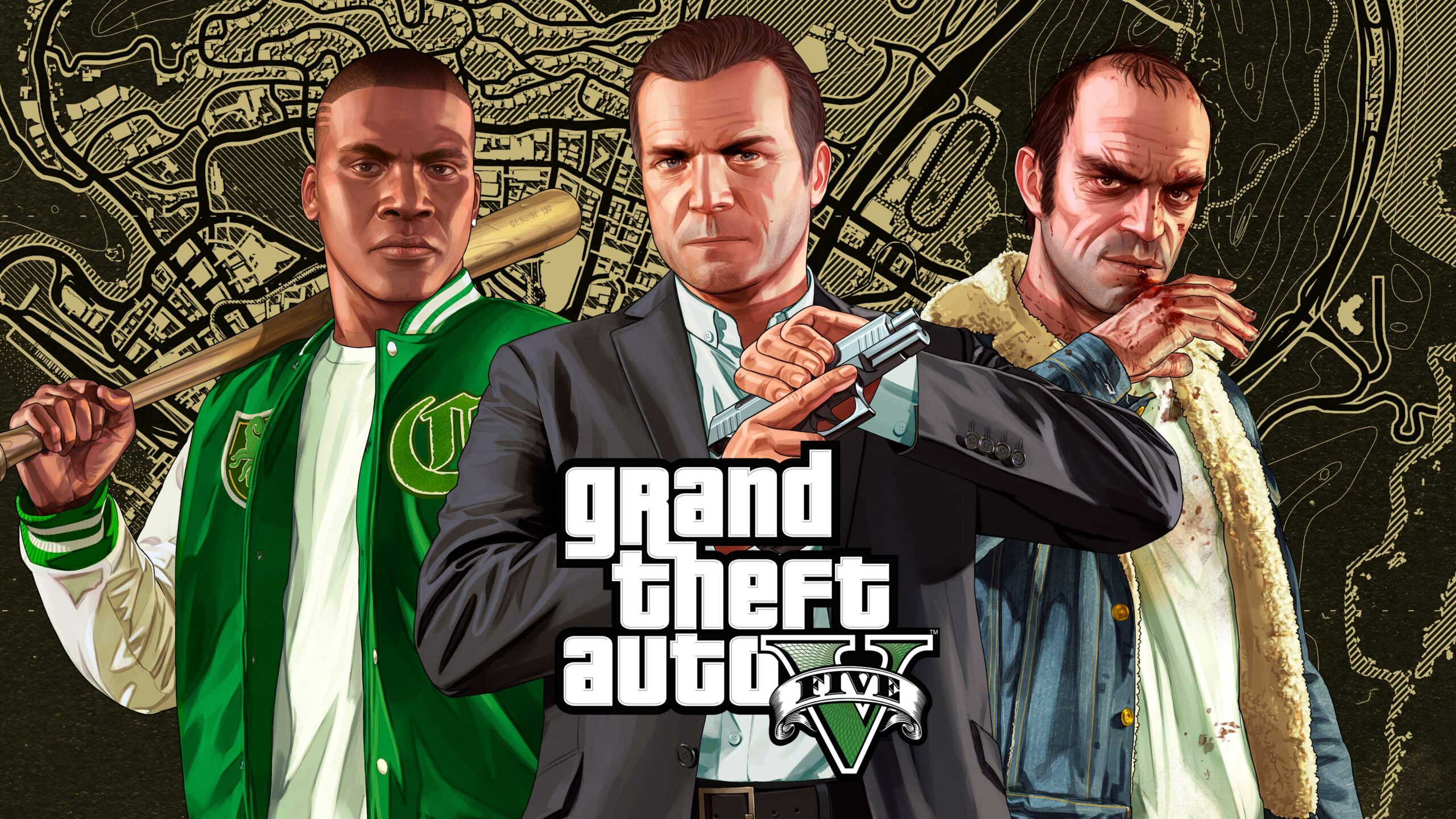 imagem de arte de GTAV para PS5 e Xbox Series X|S