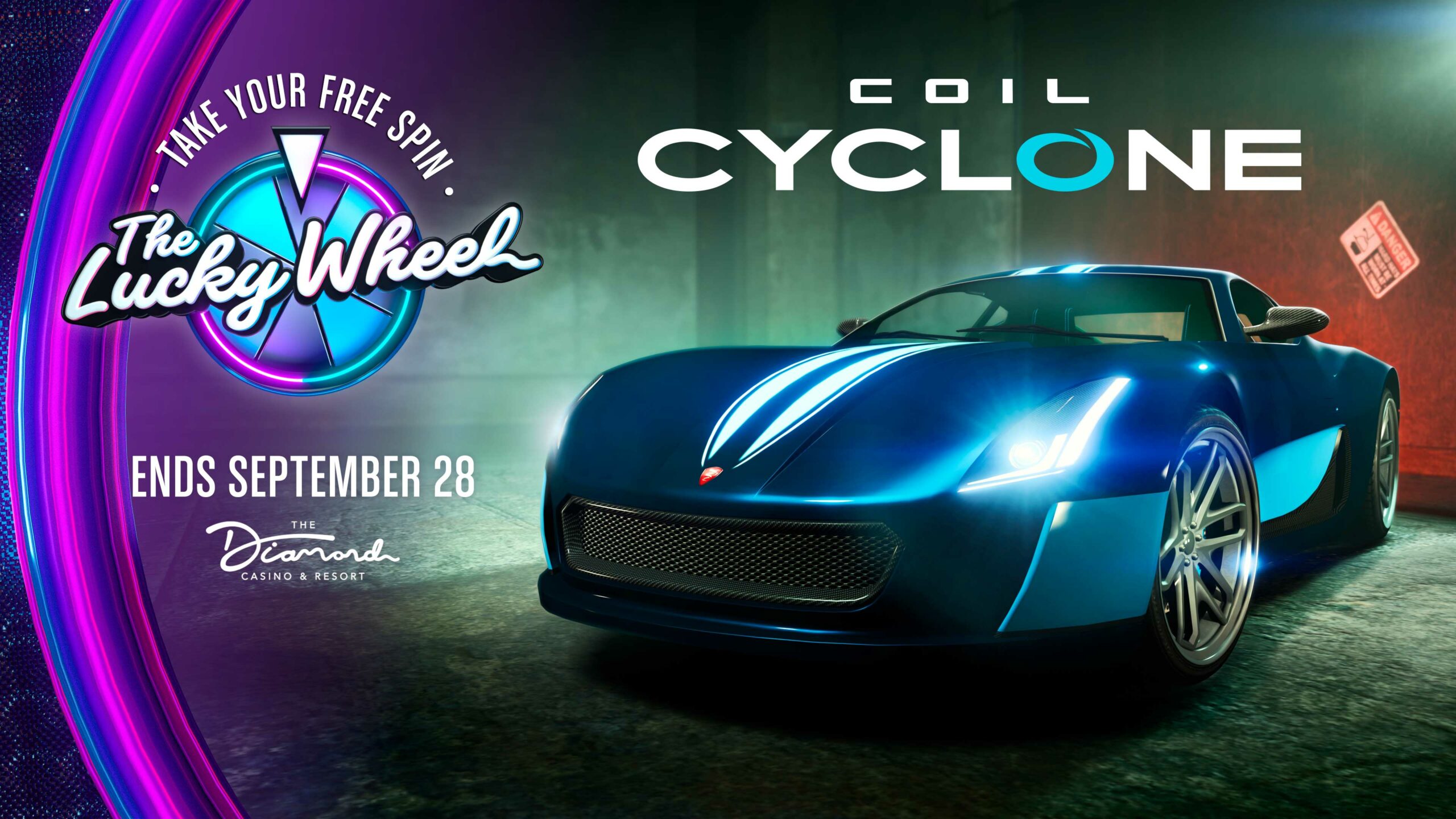 imagem do Coil Cyclone e logotipo da Roda da Fortuna