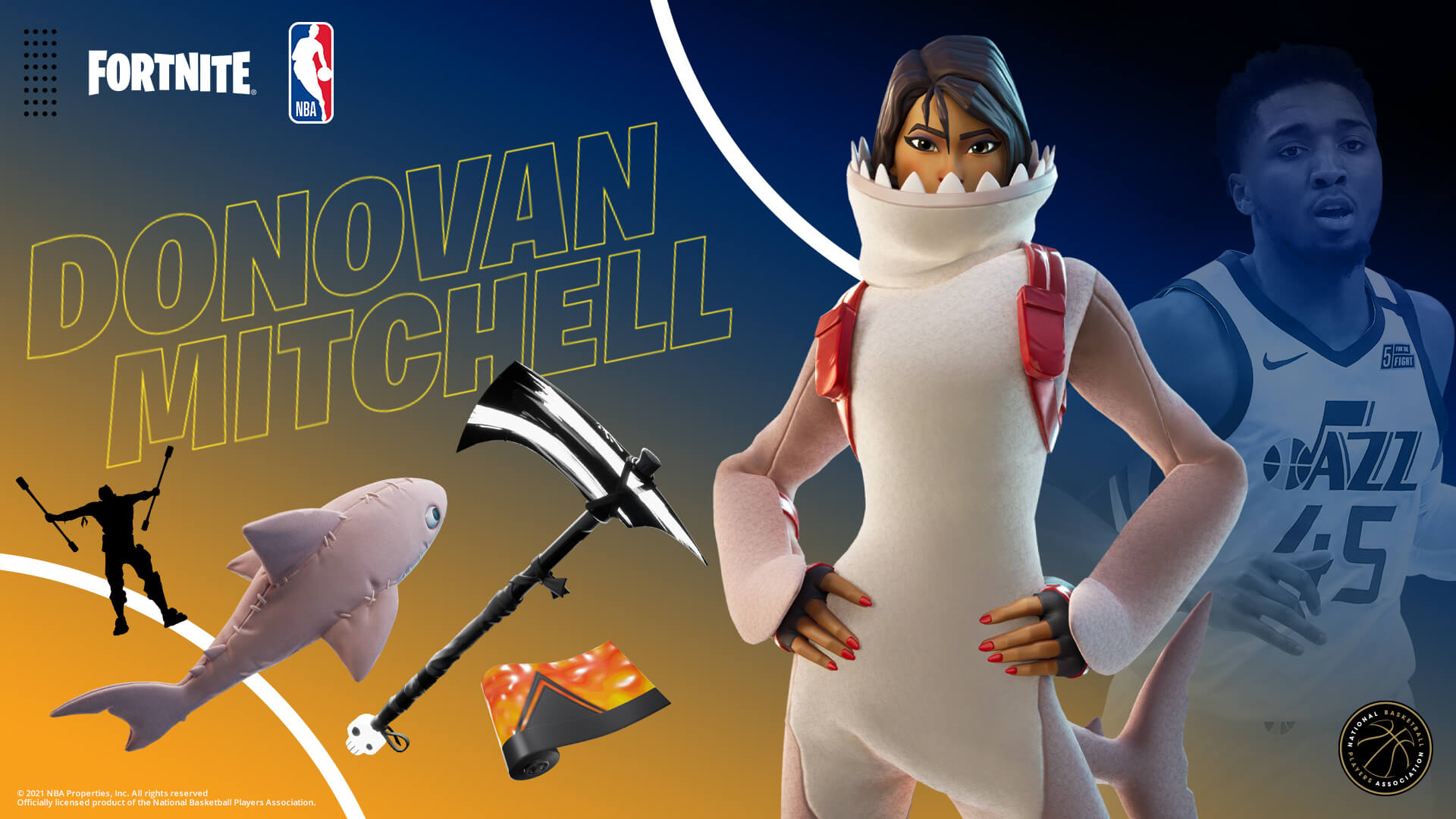 Donovan Mitchells Fortnite Locker Loadout