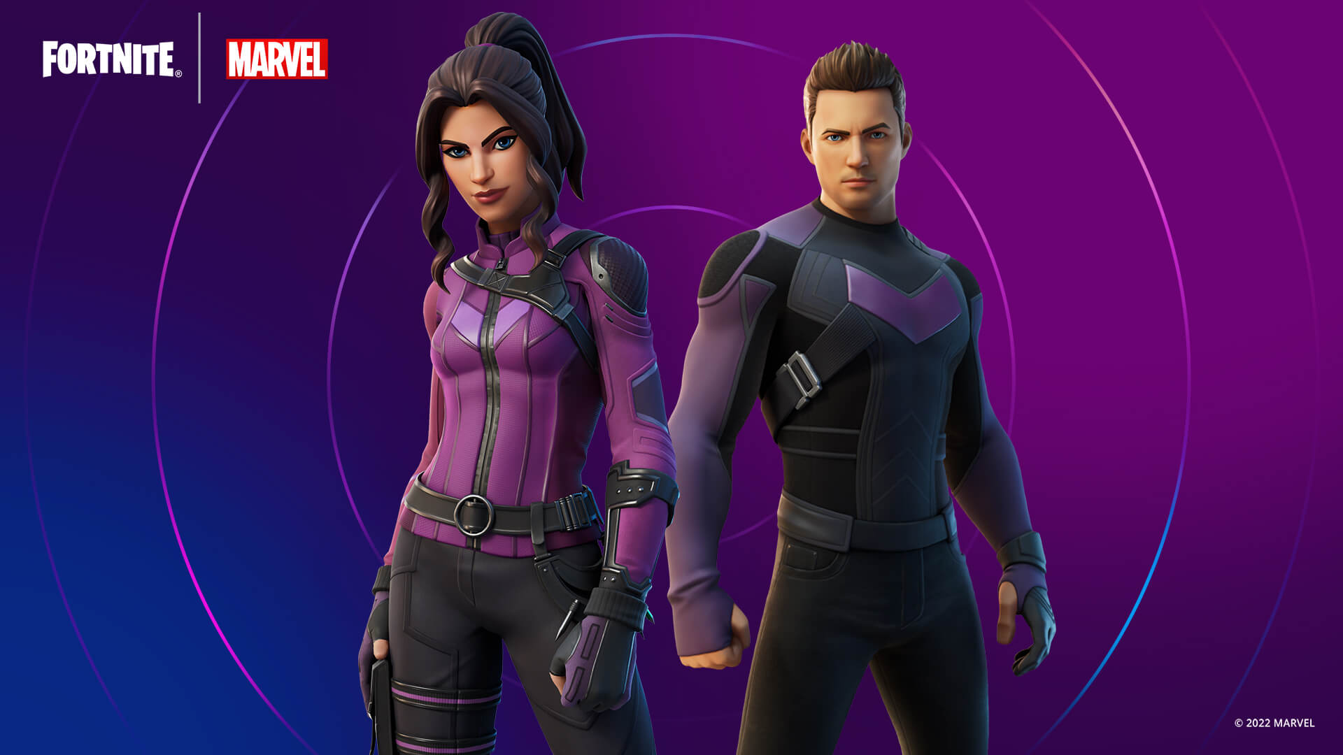 Fortnite Clint Barton and Kate Bishop Hawkeye Outfits