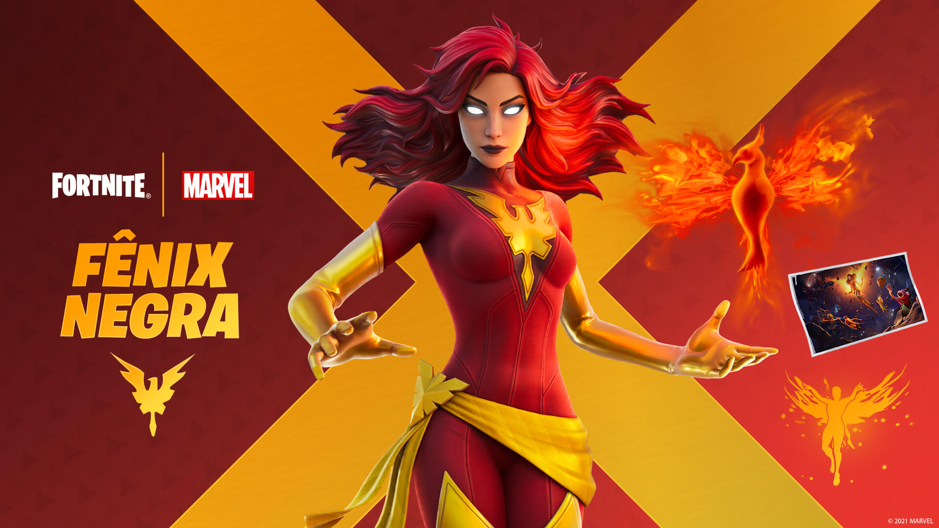 Fortnite Dark Phoenix Outfit And Phoenix Force Back Bling PT