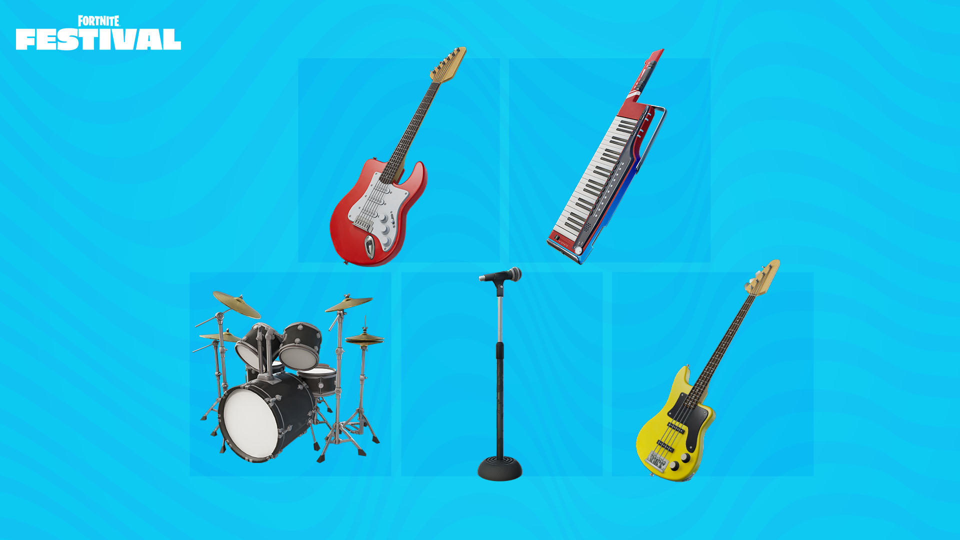 Instrumentos do Fortnite Festival