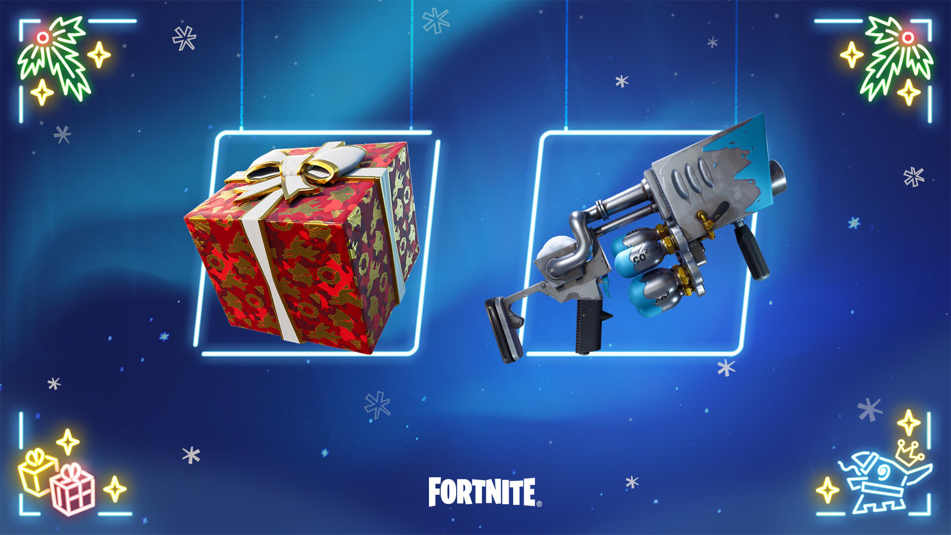 Fortnite Holiday Presents! and Snowball Launcher