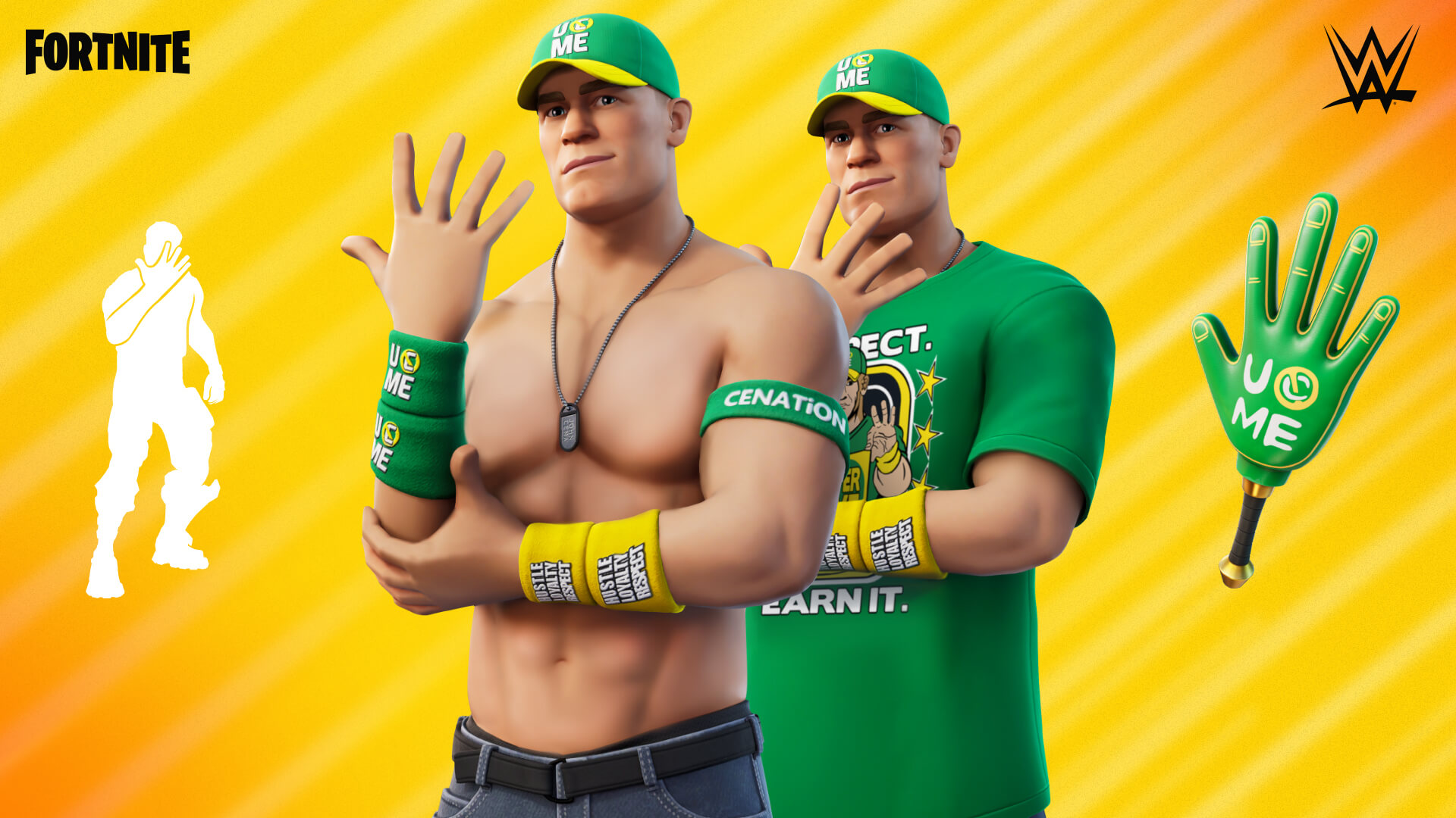 Traje e Acessórios John Cena do Fortnite