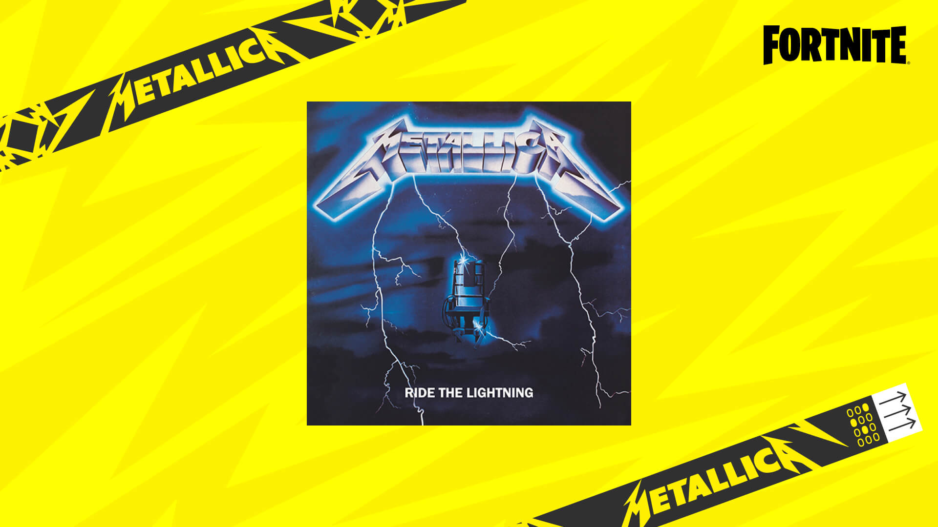 Música Ride the Lightning do Metallica no Fortnite