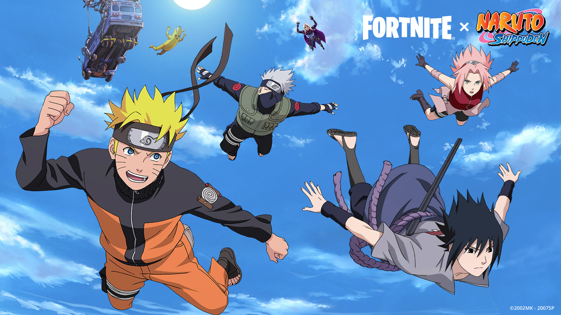 Tela de Carregamento Trabalho em Equipe Shinobi de Naruto do Fortnite