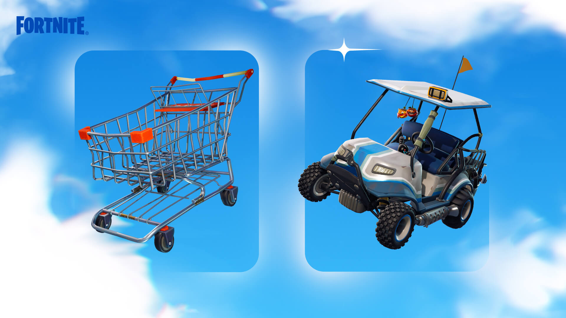 Carrinho de Supermercado e Kart Off-Road do Fortnite: Raiz