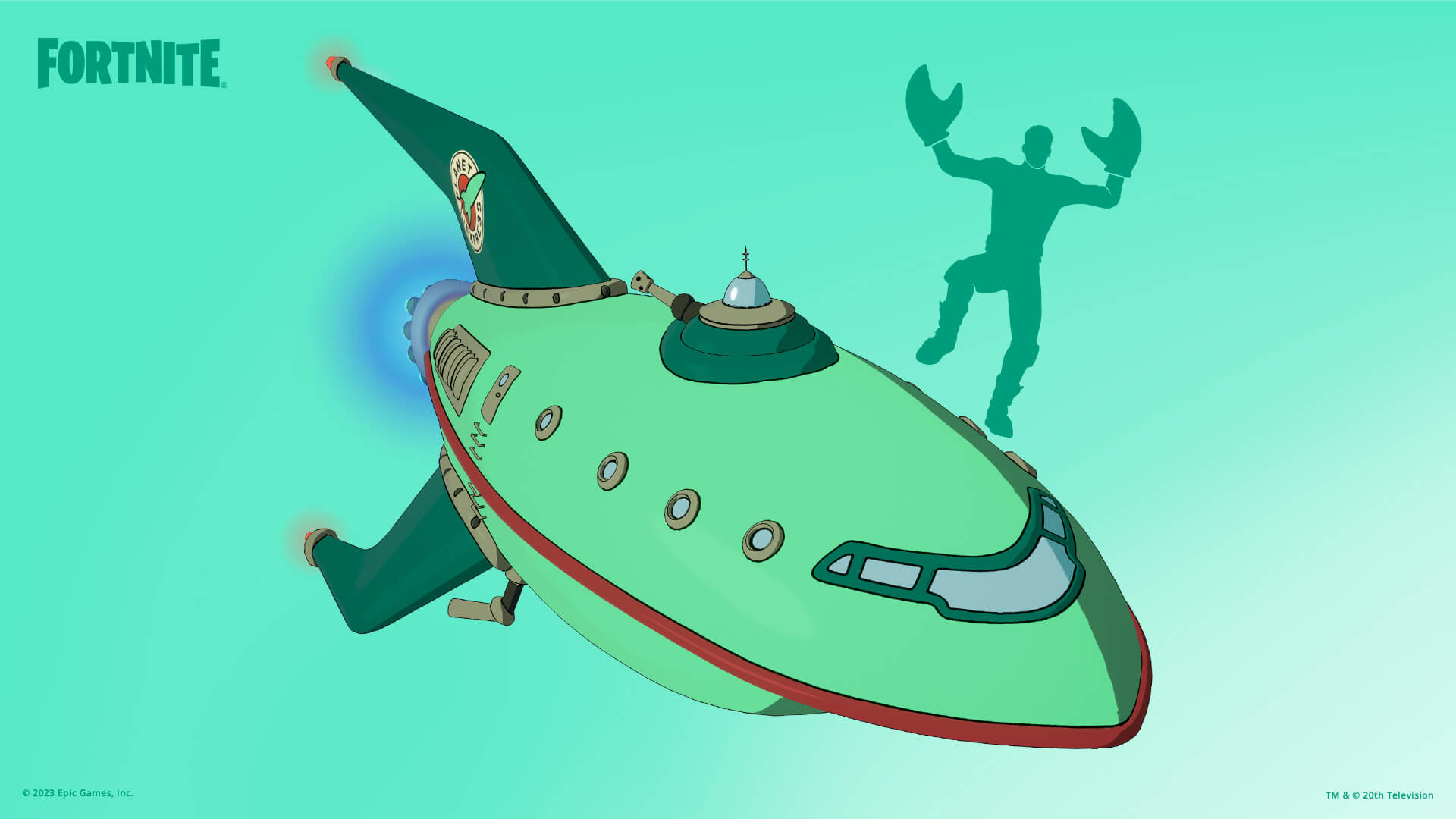 Fortnite Planet Express Ship Glider and Zoidberg Scuttle Emote