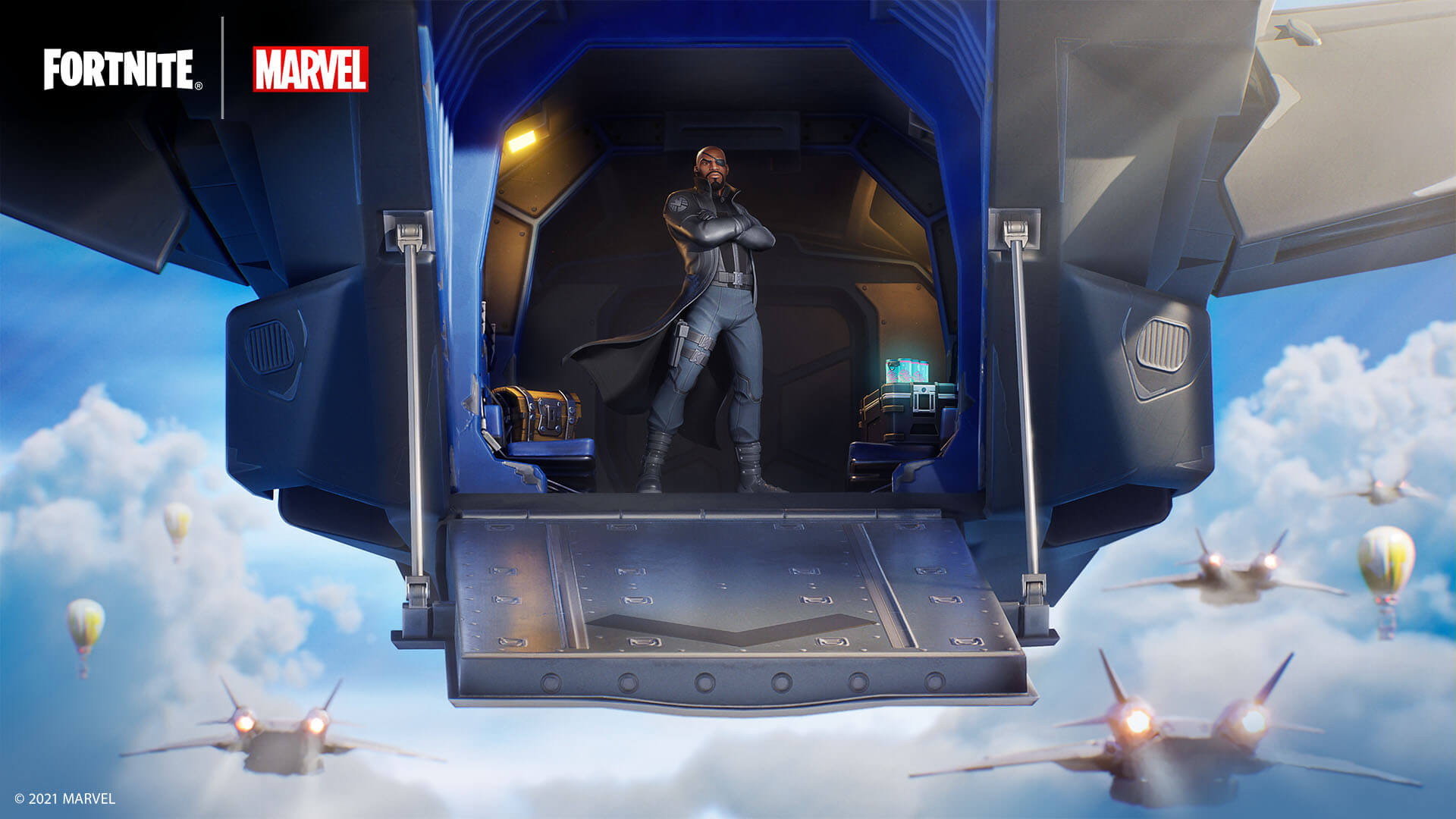 Fortnite Quinjets in Flight Loading Screen