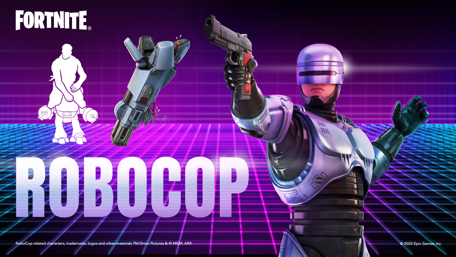 Fortnite Robocop Outfit and Accessories