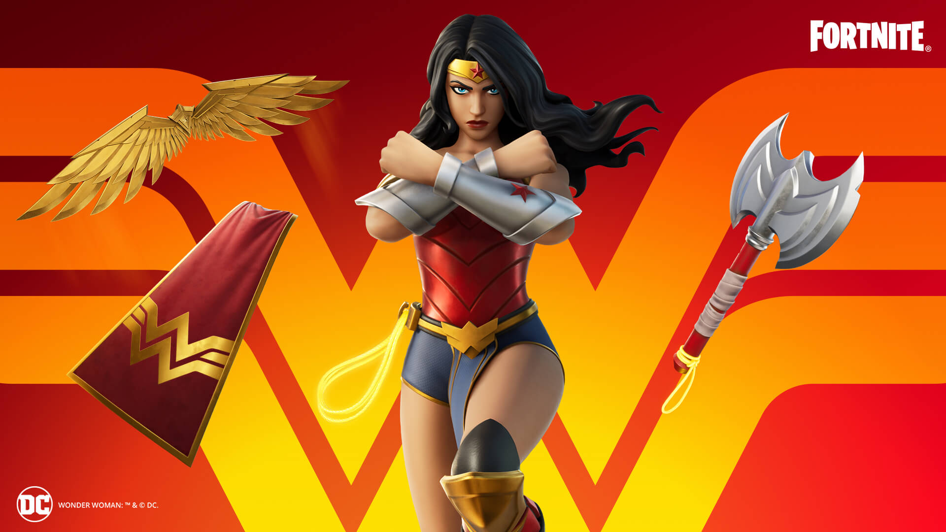 Fortnite Wonder Woman Outfit And Items