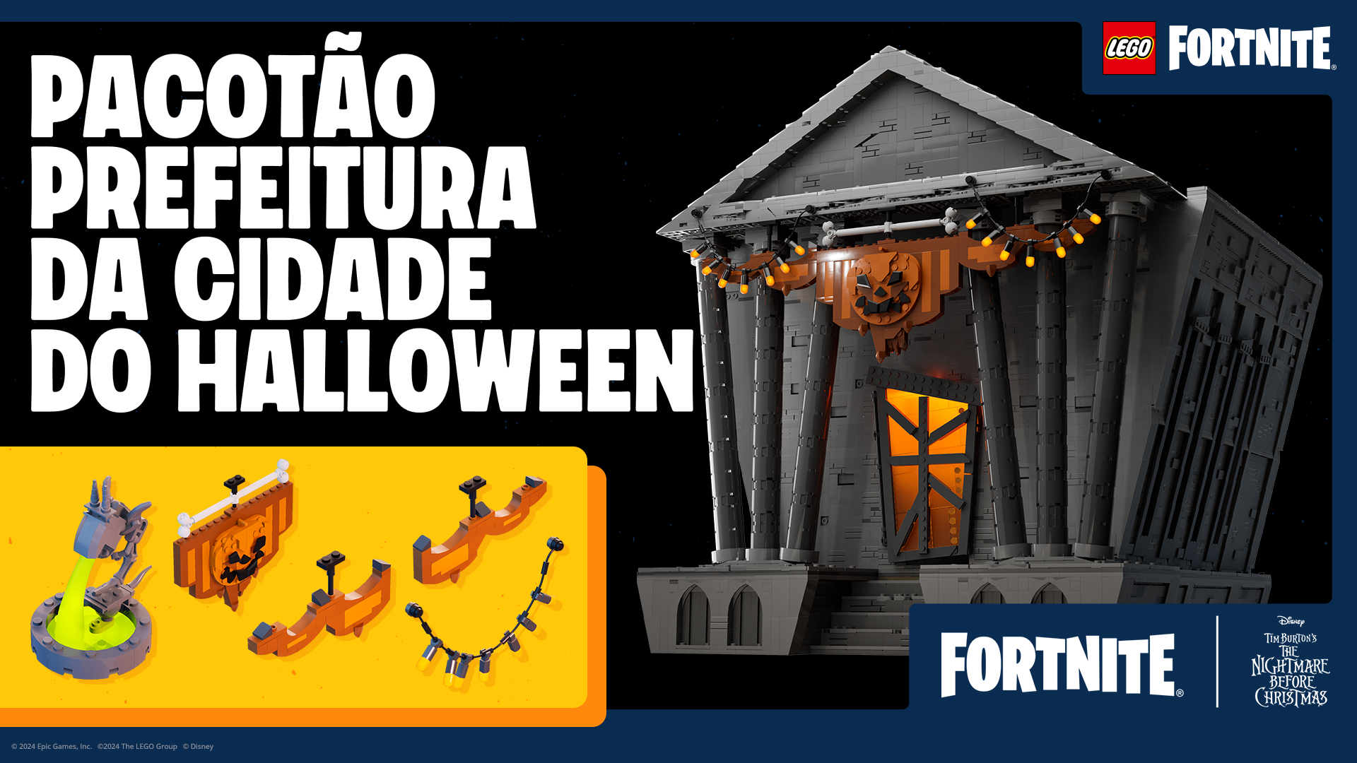 LEGO Fortnite Halloween Town Hall Bundle PtBR