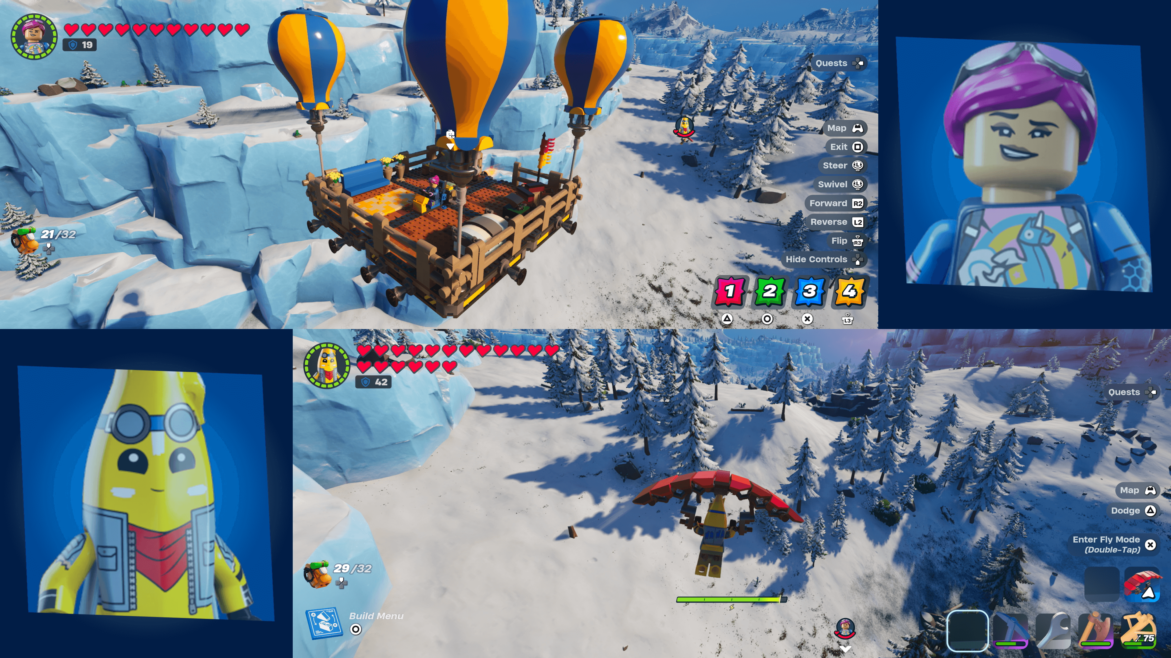 LEGO Fortnite Split Screen