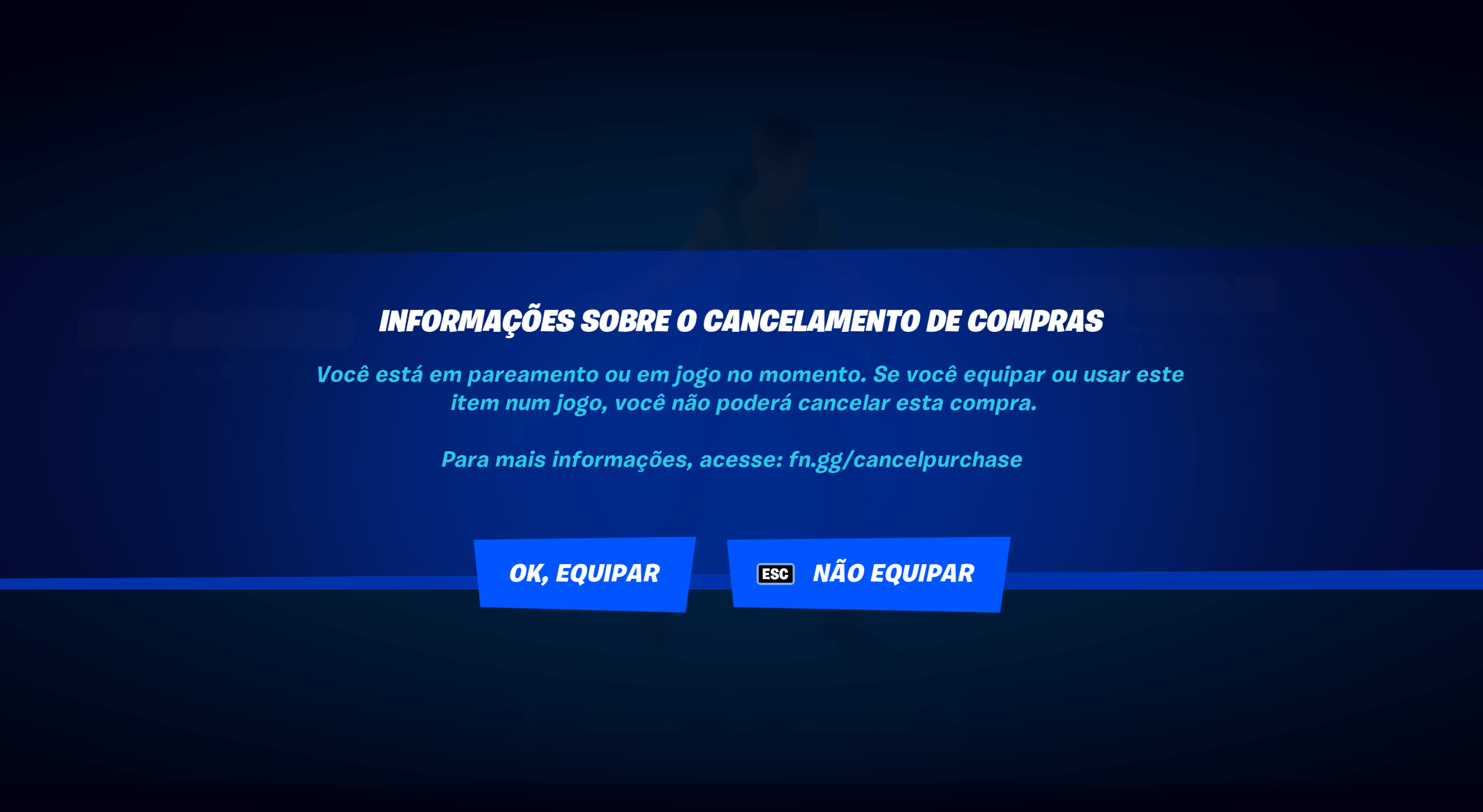 Portuguese Brazil Fortnite Cancel Purchase