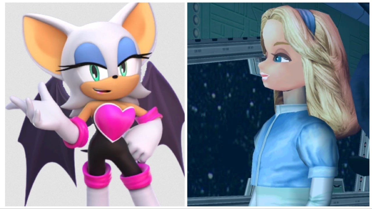 Rouge the Bat and Maria from the Sonic games.