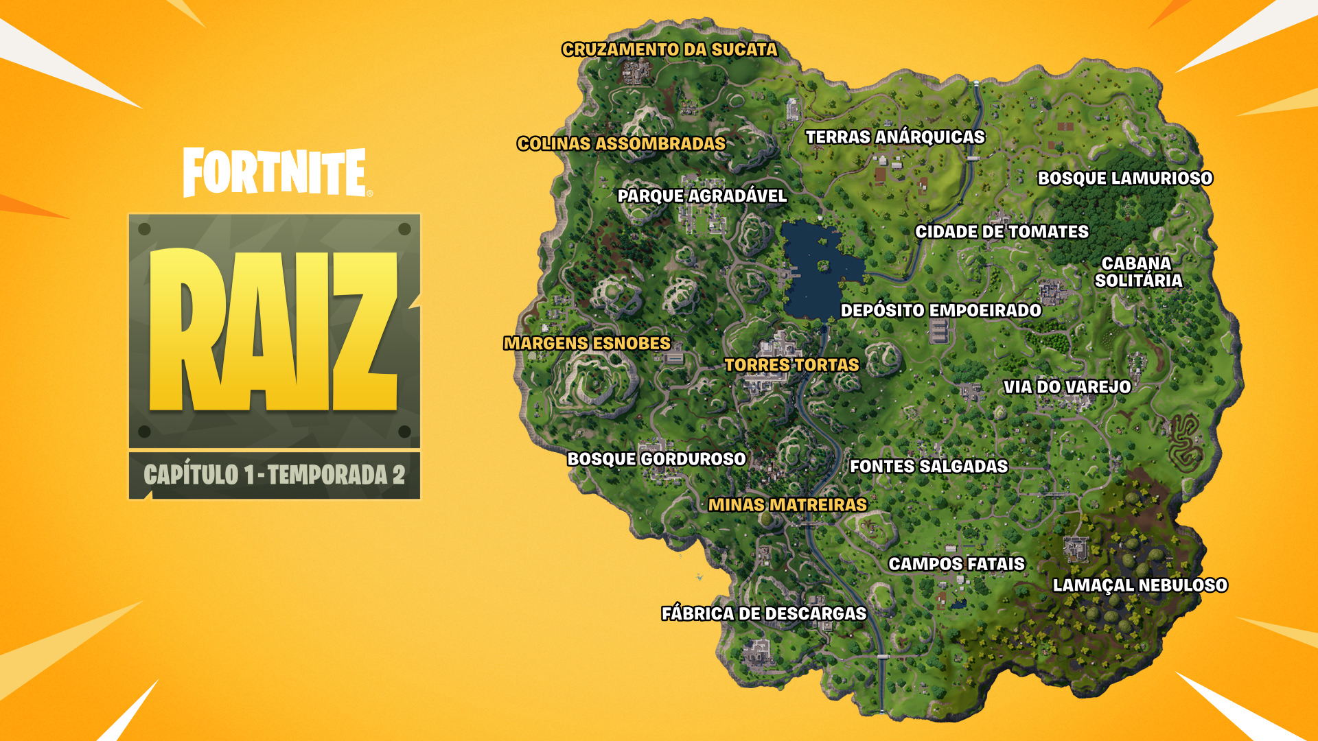 Fortnite OG Chapter 1 Season 2 Map PT BR